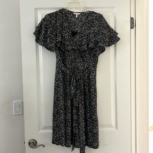 Rebecca Taylor Ruffled Floral Silk Dress Sz 6